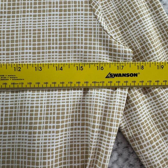 J McLaughlin Dress Women S Tan Mod Matrix Catalina Cloth Calla Shirt 3/4 Sleeve - Picture 13 of 16